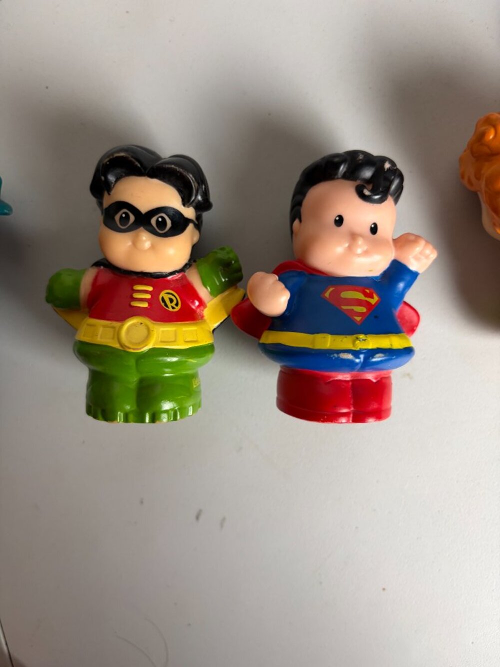 Fisher Price Little People Lot Superman Fireman Mixed 5pc Figures Toys Robin - Picture 3 of 4